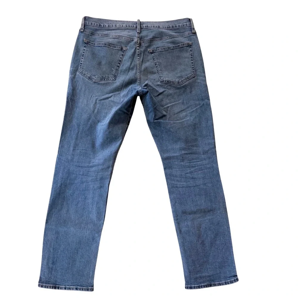 J.Crew Flex Mens Straight Leg Jeans 34x30 Light Wash Blue Stretch Denim Pants